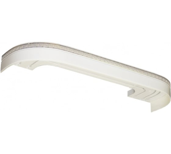 Карниз LEGRAND Галант NEO Греция с поворотами 3.0 м белый глянец 48067433 1