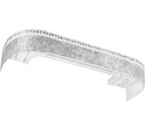 Карниз LEGRAND Виват с поворотами 2.0 м трехрядный белый-антик 58088609