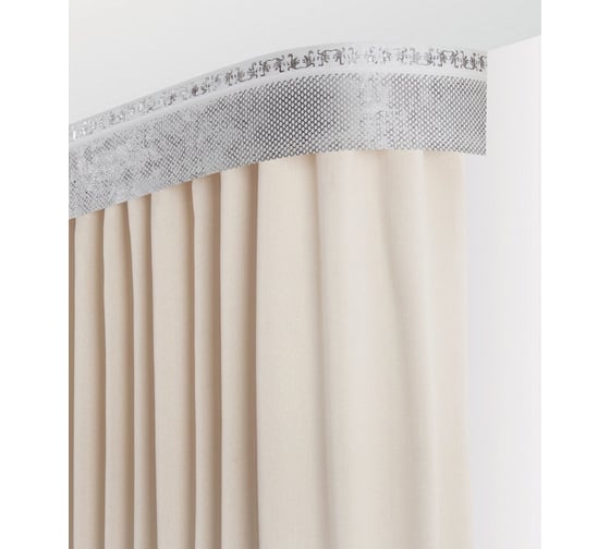 Карниз LEGRAND Виват с поворотами 3.0 м трехрядный белый-антик 58088611