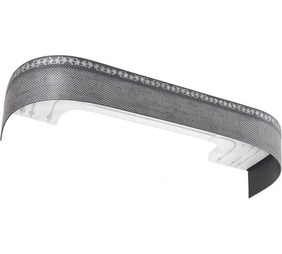 Карниз LEGRAND Виват с поворотами 3.0 м трехрядный графит-антик 58088599