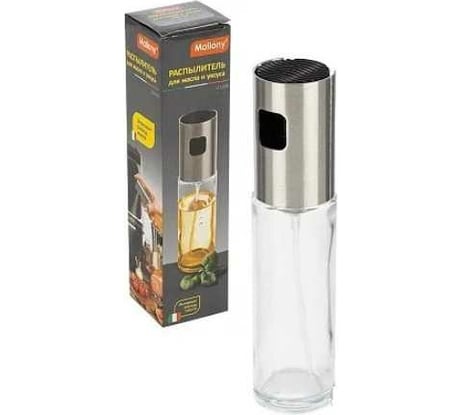 Распылитель для масла и уксуса Mallony OLIVA, объем 100 мл (стекло, нерж.сталь) 100132
