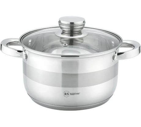 Кастрюля Rainstahl 6.3 л, дно 5-ти шаговое 2700-24RS\CS