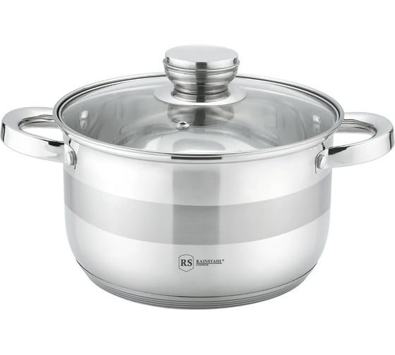 Кастрюля Rainstahl 6.3 л, дно 5-ти шаговое 2700-24RS\CS