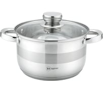 Кастрюля Rainstahl 6.1 л, дно 5-ти шаговое 2700-16RS\CS