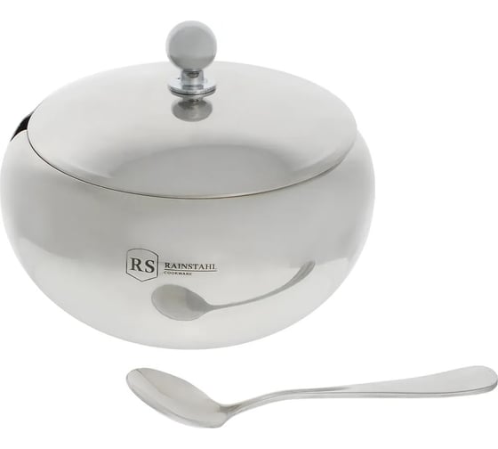 Сахарница Rainstahl с металлической крышкой, с ложкой, 460 мл 8421-46 RS\SB