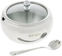 Сахарница Rainstahl с стеклянной крышкой, с ложкой, 460 мл 8420-46 RS\SB