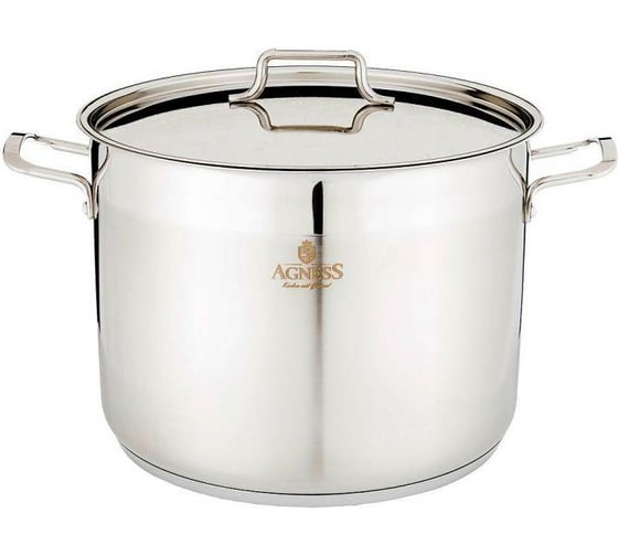 Кастрюля AGNESS PROFESSIONAL 28x24 15 л высококачественная нержавеющая сталь 18/10 индукционное дно 936-312 1