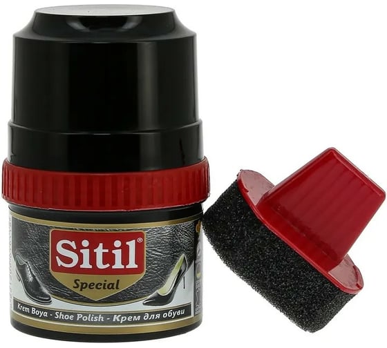 Крем-блеск для обуви Sitil Shoe Polish черный 200 мл 117.01 SSHB
