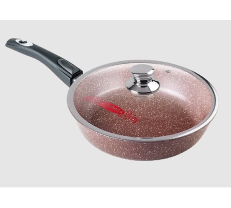 Сковорода Горница 260/55 мм, съемная ручка, с крышкой, шоколад ТП8091