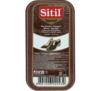 Губка для полировки обуви из гладкой кожи Sitil Shine Sponge темно-коричневая 177.02 GKPS