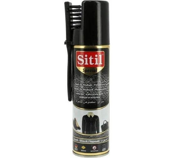 Аэрозоль-восстановитель для замши и нубука Sitil Suede& Nubuck Renovator черный 250 мл 122.01 SSNS