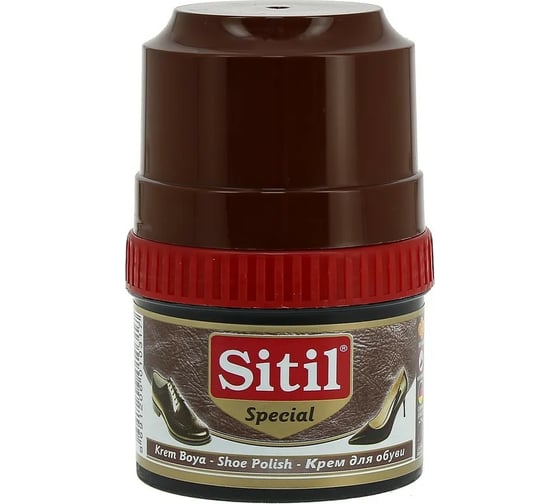 Крем-блеск для обуви Sitil Shoe Polish темно-коричневый 200мл 117.02 SSHB