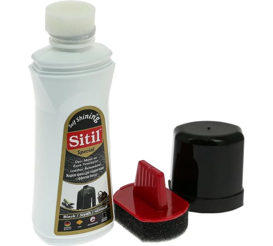 Жидкая краска для гладкой кожи Sitil Leather Renovator черная 100 мл 109.01 SMB
