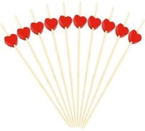 Бамбуковые пики EUROHOUSE Сердечки 24 шт 120 мм 13544