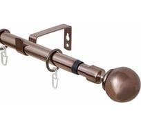 Телескопический однорядный карниз Эскар, наконечник Классика, коньяк, 16/19 мм, 160-320 см 3331161949550