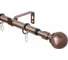 Телескопический однорядный карниз Эскар, наконечник Классика, коньяк, 16/19 мм, 160-320 см 3331161949550 1