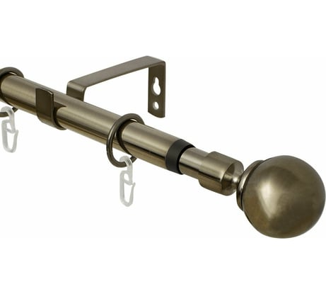 Телескопический однорядный карниз Эскар, наконечник Классика, золото антик, 16/19 мм, 160-320 см 3331161948550