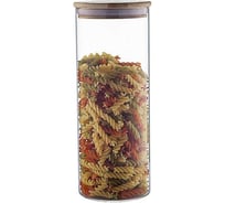 Банка для сыпучих MONMEZON 1,4л TOPPER BAMBOO 25см стекло бамбук крышка УТ-00118708