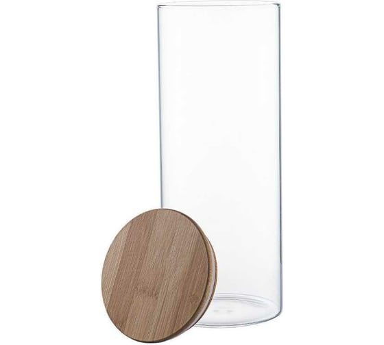 Банка для сыпучих MONMEZON 1,4л TOPPER BAMBOO 25см стекло бамбук крышка УТ-00118708
