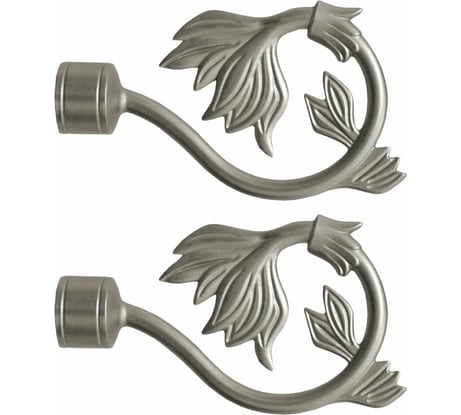 Наконечник Эскар Гербарий, матовый никель, D25 мм, пара 3122547563