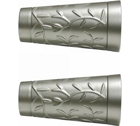 Наконечник Эскар Конус с орнаментом, матовый никель, D25 мм, пара 3122547562