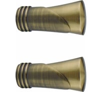 Наконечник Эскар Конус текстурный, золото антик, D16 мм, пара 3121648526