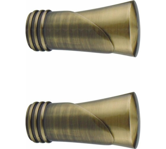 Наконечник Эскар Конус текстурный, золото антик, D16 мм, пара 3121648526 1