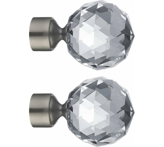 Наконечник Эскар Шар кристальный, матовый никель, D25 мм, пара 3122547534 1