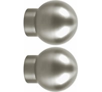 Наконечник Эскар Шар, матовый никель, D25 мм, пара 3122547560