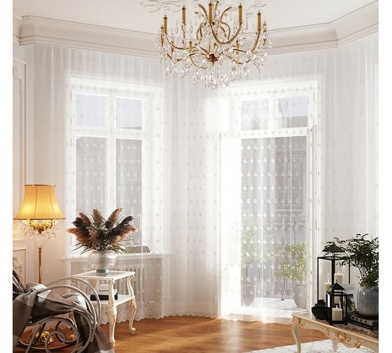Тюль LEGRAND Вива 300х280 см, молочный ГП 58087907 1