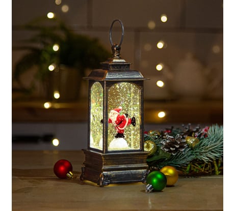 Новогодний фонарь Winter Glade Санта-Клаус на коньках F20-1