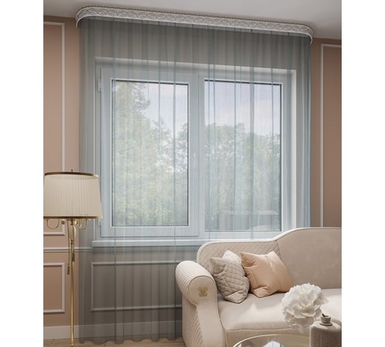 Тюль LEGRAND Грек 300х260 см, с утяжелителем, изумруд 58081951