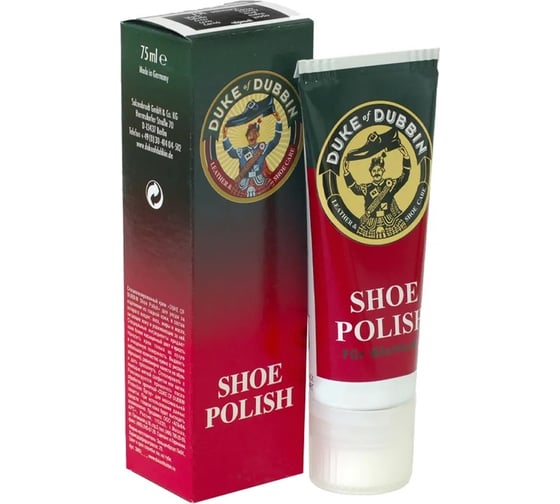 Крем для ухода за гладкой кожей Duke of Dubbin Duke Shoe Polish черный, 75 мл 3963751