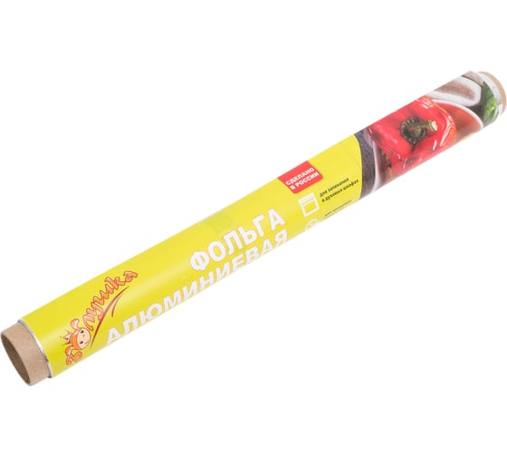 Алюминиевая пищевая фольга Золушка 10 м x 30 см в ПВХ упаковке 3305