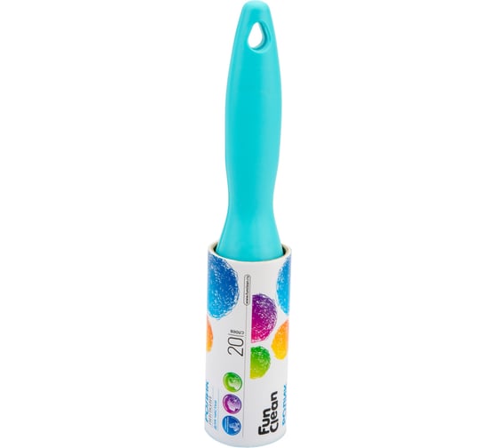 Набор Fun Clean липкий ролик для одежды, 20 слоев, ролик, 2 запасных блока 7880