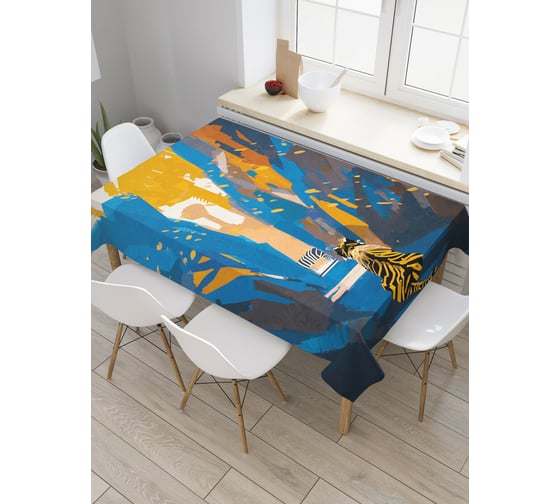 Прямоугольная cкатерть из сатена JOYARTY В ожидании добычи tc_21790_120x145 1