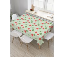 Прямоугольная cкатерть из сатена JOYARTY Свисающие елочные шары tc_37138_120x145