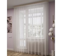 Тюль LEGRAND Лен 500х260 см, с утяжелителем, белый 58084734