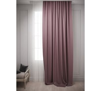 Штора Костромской текстиль Рогожка, ширина 150 см, высота 260 см, темно-брусничный 00-00803817