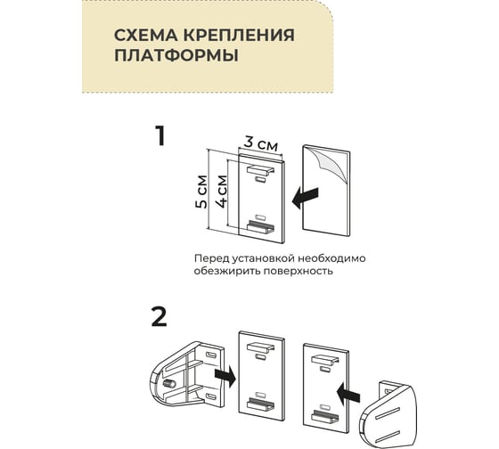 Платформа для крепления рулонных штор на глухую створку Decofest 4 шт. А0000032532