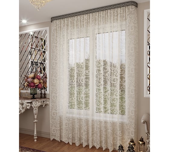 Тюль LEGRAND Селия 300х280 см, молочный 58087206