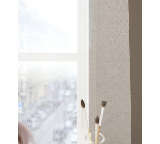 Тюль LEGRAND Шанти 500х280 см, с утяжелителем, экрю 58086299