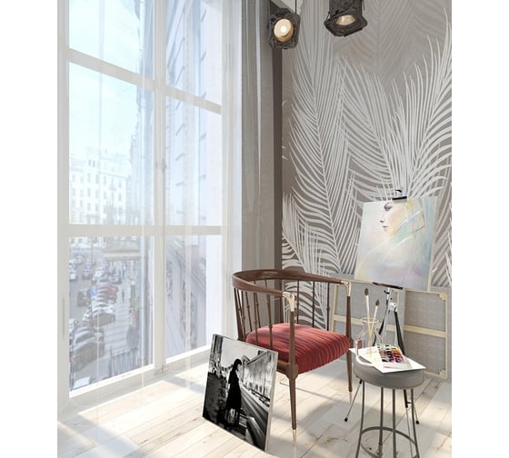 Тюль LEGRAND Шанти 300х280 см, с утяжелителем, белый 58086300