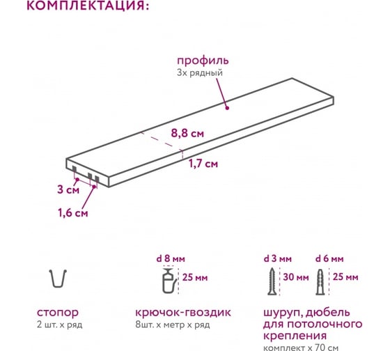 Карниз LEGRAND Багет Стандарт 2.8 м 222
