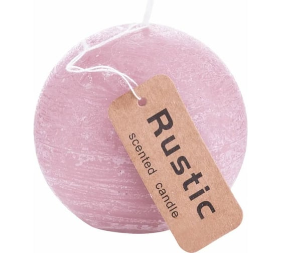 Свеча шар TODI Rustic высота 6,5 см, аромат роза 806865617923