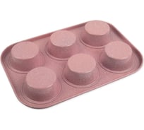 Металлическая форма для кексов, маффинов, капкейков S-Chief 265x188 см розовый 609848