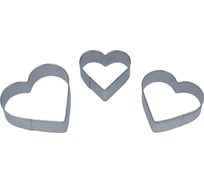 Вырубка для теста S-Chief №01 сердце, 3 шт, металл 415385