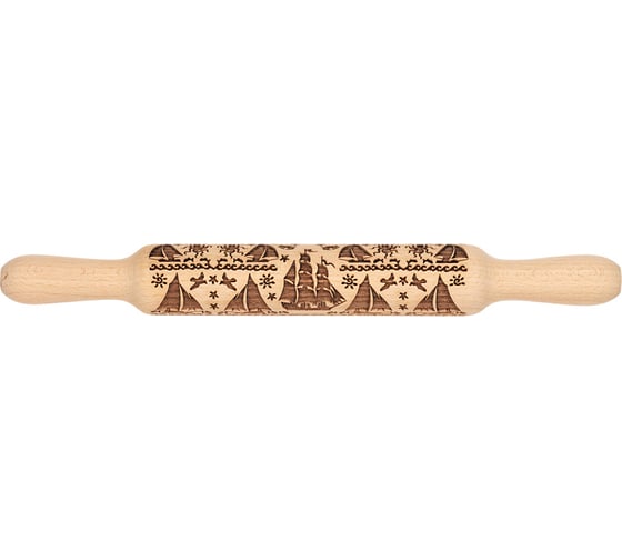 Деревянная скалка S-Chief 6 Кораблики с узором 534918