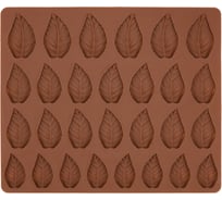 Силиконовая форма для конфет S-Chief листья - 28 ячеек 19x16x05 см 553593