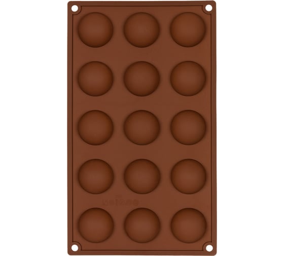 Силиконовая форма для конфет S-Chief 295x174x2 см футбольные мячи - 15 ячеек 574182 1